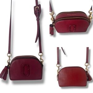 Marc Jacobs Shutter Camera Bag maroon with tassel,gold hardware,adjustable strap